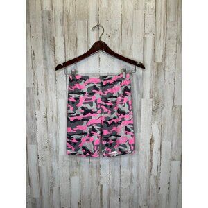 Shein small pink camo biker shorts